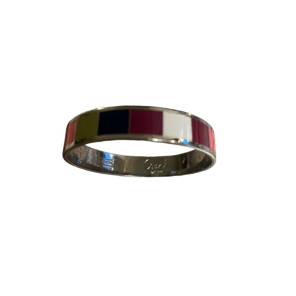 Coach Legacy stripe bangle bracelet